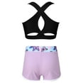 thumbnail image 2 of Manyakai Kids Girls 2Pcs Sports Workout Swimming Outfits Criss Cross Back Tank Top with Athletic Butterfly 10, 2 of 7