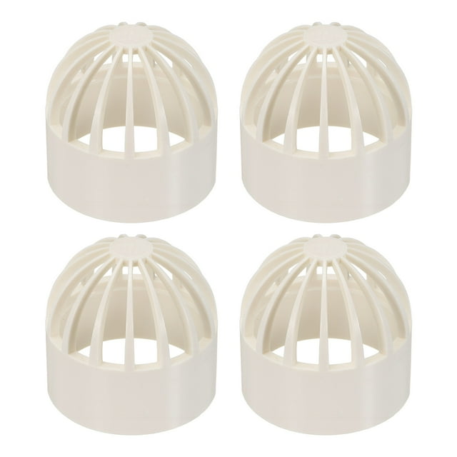 Uxcell Bouchon Perméable Couverture de Poisson 2 Pouces (50mm), 4 Pcs Protection Aquarium, Blanc