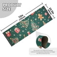 thumbnail image 5 of Yayeee Runner Rug for Bedroom 2'x6' Machine Washable Hallway Non Slip Mat, Green Christmas Gingerbread, 5 of 8