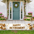 thumbnail image 4 of LUUFILx Happy Retirement Celebration Backdrop Gold Balloon Decorations Banner Party Supplies Event Photography Props Background Retirement Festivities Decor, 4 of 7