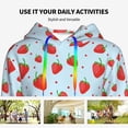 thumbnail image 6 of KLL Strawberry for Womens Pullover Hoodie with Pocket Hooded Long Sleeve Shirts Sweatshirt for Women-Medium, 6 of 7