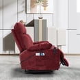 thumbnail image 3 of LIANLAM Dual OKIN Motor Power Lift Recliner Chair, With Heat Massage For Elderly, Infinite Position Lay Flat 180° Recliner, Red, 3 of 6