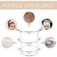 thumbnail image 3 of 3-Tier Crown Exhibition Stand - Metal Wedding Headband Display Rack for Bridal Shop Use, 3 of 8