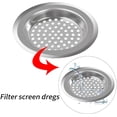 thumbnail image 5 of SHAR 2Pcs Kitchen Sink Strainer, Stainless Steel Sink Strainer, Bathroom Sink Strainer, Kitchen Sink Grid to Isolate Slag and Prevent Clogged Debris-75mm, 5 of 5