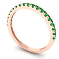 thumbnail image 2 of 0.57 ct Brilliant Round Cut Simulated Emerald 18K Rose Gold Stackable Band SZ 10, 2 of 6