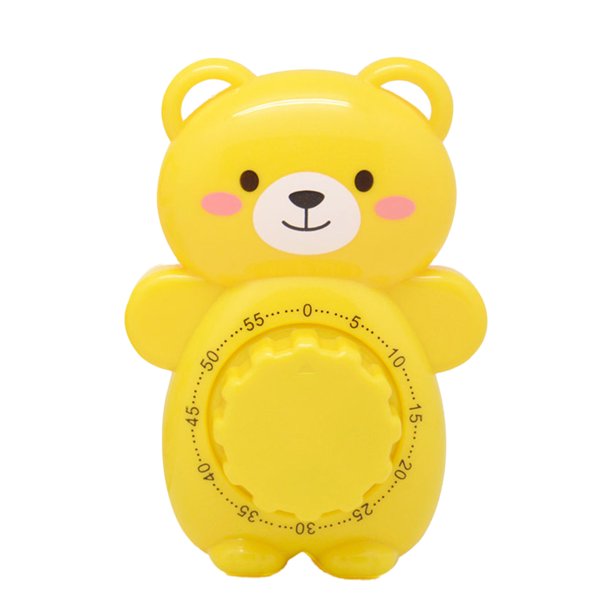 Temporizadores de oso de dibujos animados, 60 minutos, temporizador mecánico de cocina, reloj, contadores de alarma fuerte, temporizador Manual