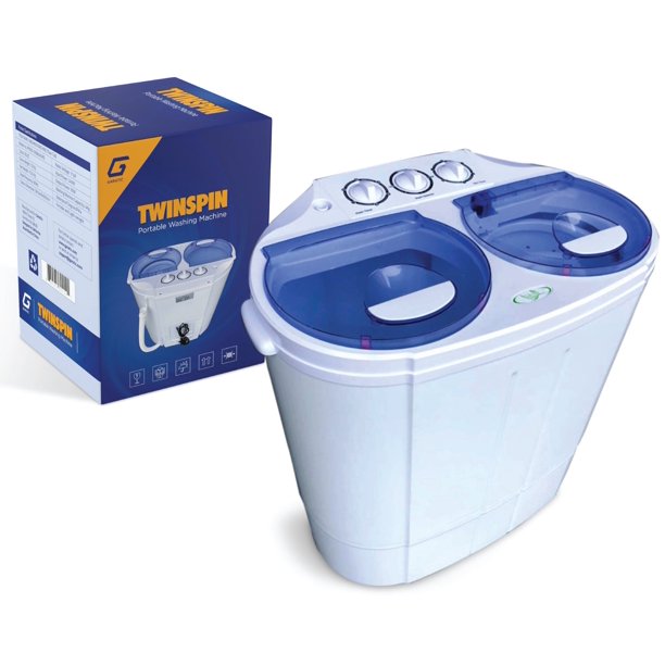 Garatic Portable Compact Mini Twin Tub Washing Machine w/Wash and Spin