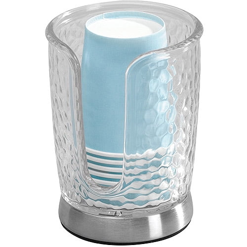 InterDesign Rain Disposable Paper Cup Dispenser for Bathroom