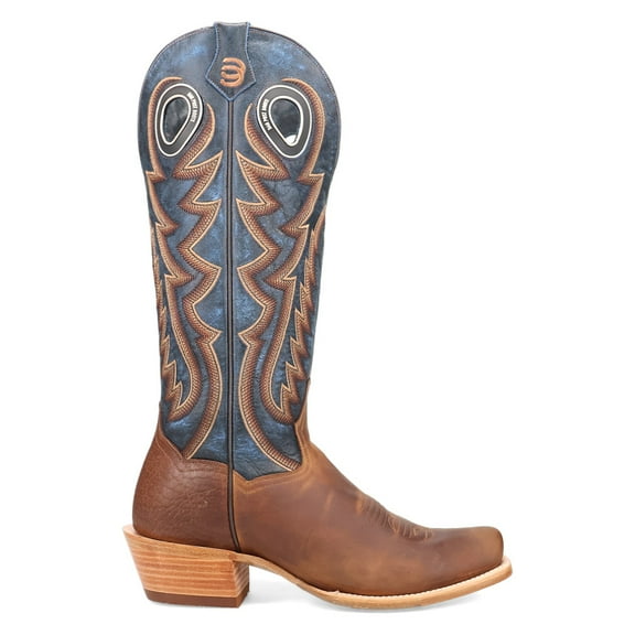 Dan Post Boots Mens Bucky Embroidered Square Toe Pull On Cowboy  Tall Boots