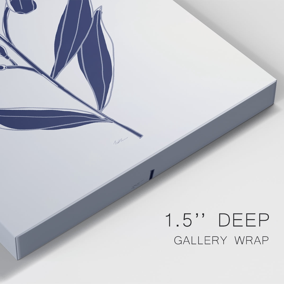Indigo Botanical Study I Premium Gallery Wrapped Canvas - Ready to Hang