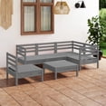 thumbnail image 1 of vidaXL 6 Piece Garden Lounge Set Solid Pinewood Grey, 1 of 5