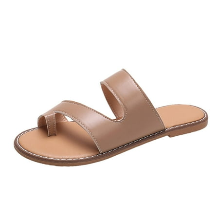 

Leisure Roman Style Women s Solid Color Summer Non Slip Slip On Flat Beach Open Toe Breathable Sandals Shoes Slippers