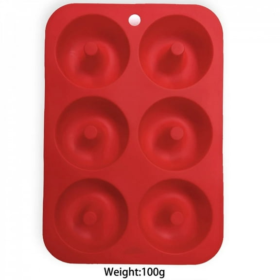 6 Holes Silicone Donut Mold Bagel Pan Non Stick Baking Heat Resistance Mini Cupcake Mould Doughnut Maker Pan Baking Tool