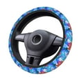 thumbnail image 4 of Bingfone Bright Flowers Steering Wheel Cover - Universal 15 Inches Car Steering Wheel Covers Grip Auto Internal Accessories, 4 of 8