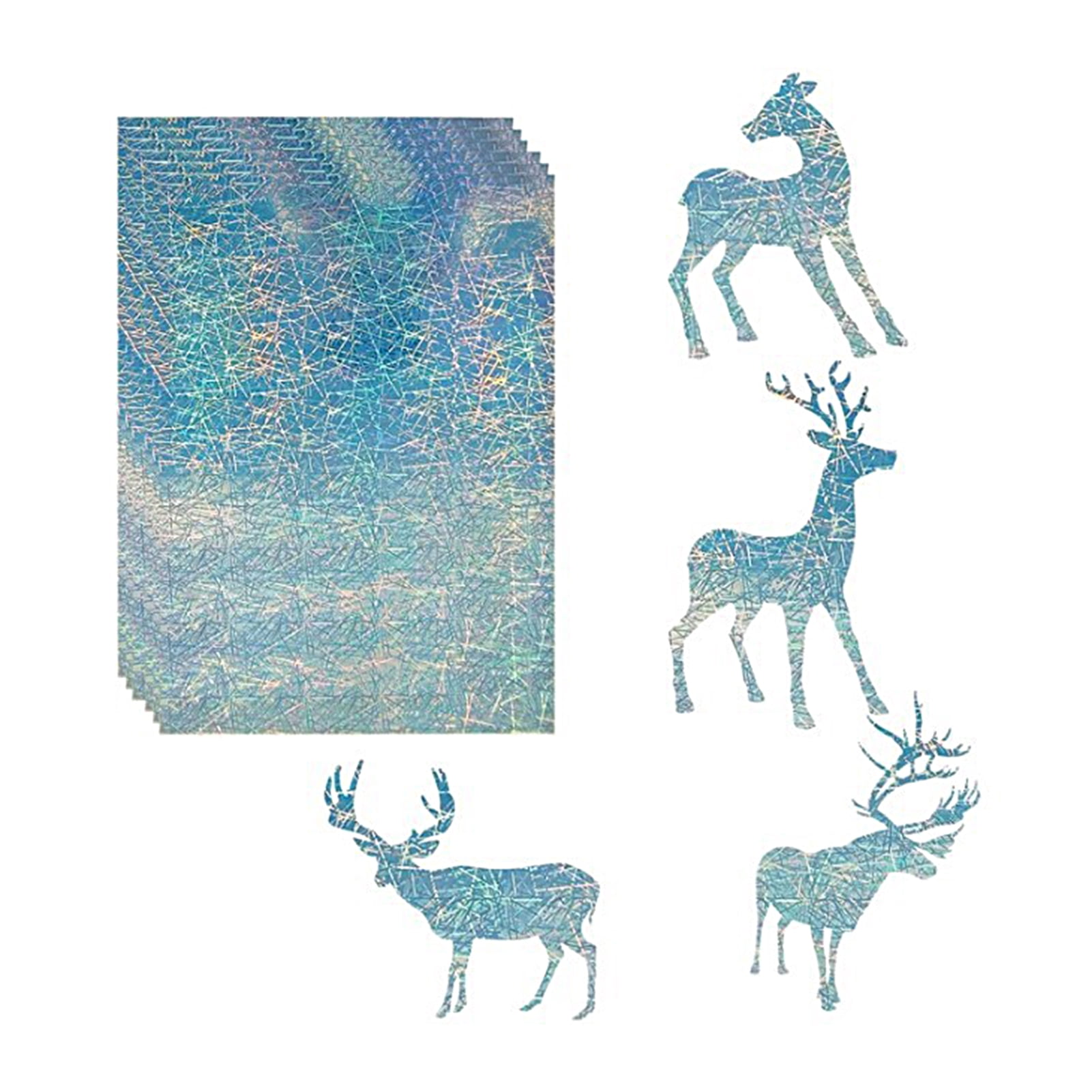 Yoone 10Pcs A4 Sticker Paper Bright Colors Waterproof Quick Drying DIY Transparent Holographic Design Self-adhesive Printed Paper for Gift