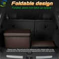 thumbnail image 3 of Foldable Car Storage Box, Artificial Leather Trunk Organizer, Expandable for SUV,Space-saving Folded, High-capacity(9 gal) Unfolded, Red, 3 of 12