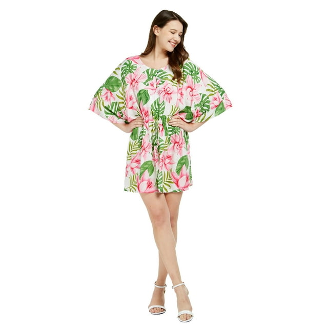 Poncho Hawaïen pour Femmes Robe Lotus et Orchidée