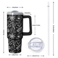 thumbnail image 2 of Halloween 30oz Tumbler with Handle and Straw Lid – Leak Proof Insulated Coffee Cup – Perfect Spooky Pumpkin Gift for Women Girls, 2 of 5