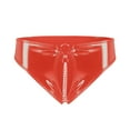 thumbnail image 4 of Red Hollow Out Leather Panties for Women Sexy Briefs Underwear Chain Underwear Open Crotch Lingerie Plus Size, 4 of 6