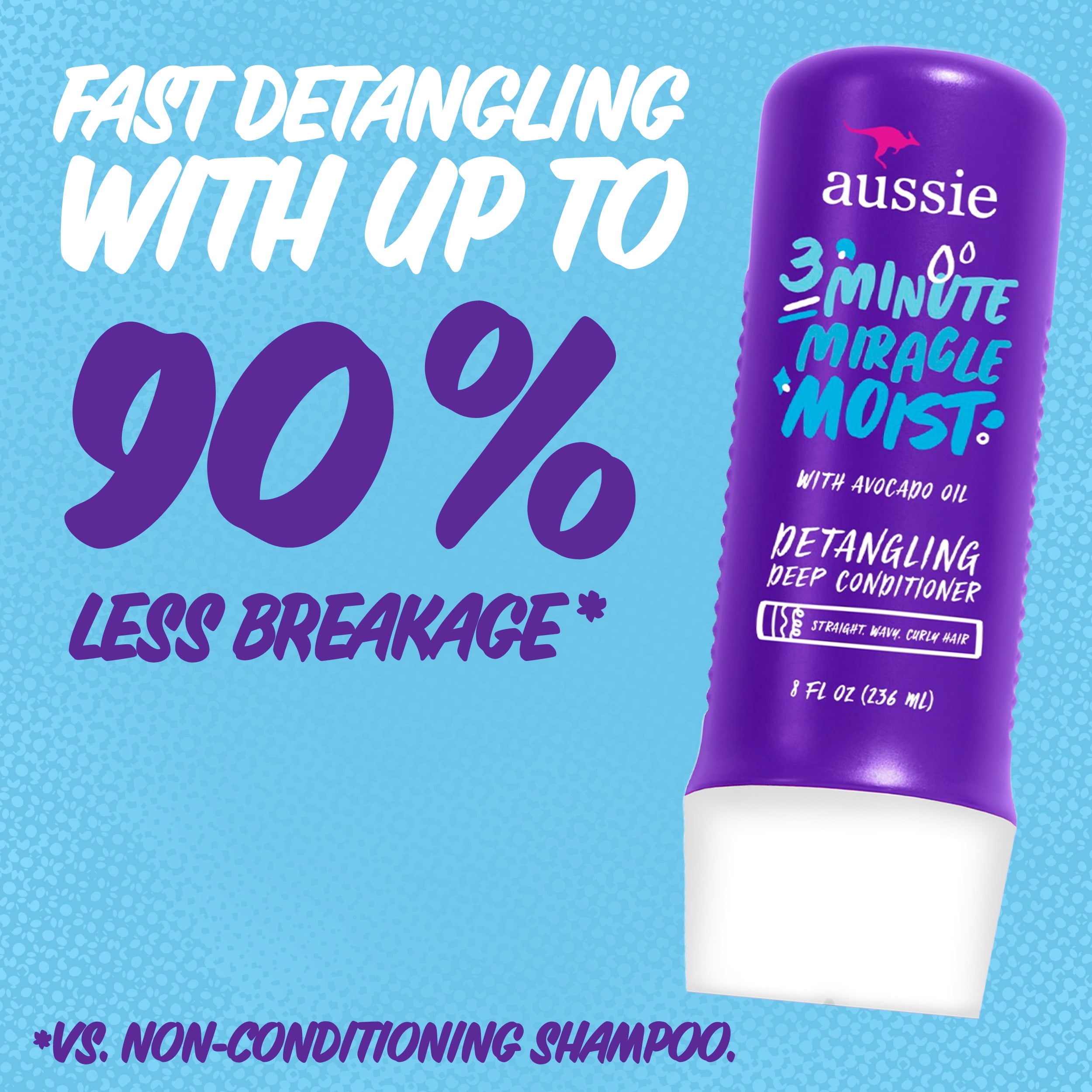 Aussie 3 Minute Miracle Moist Conditioner, Paraben Free, Twin Pk, 8.0 fl oz. for All Hair Types  (图5)