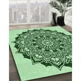 thumbnail image 2 of Ahgly Company Indoor Round Patterned Pale Green Area Rugs, 8' Round, 2 of 6