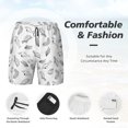 thumbnail image 3 of Yiaed Sea Turtle Print Mens Swim Trunks Bathing Suit Compression Liner Beach Swim Shorts Swimwear Quick Dry Zipper Pocket No-Chafing Board Short-XX-Large, 3 of 6