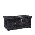 thumbnail image 2 of Northlight 15.5" Hand Woven Willow Insulated 2-Person Picnic Basket and Accessory Set - Black, 2 of 2