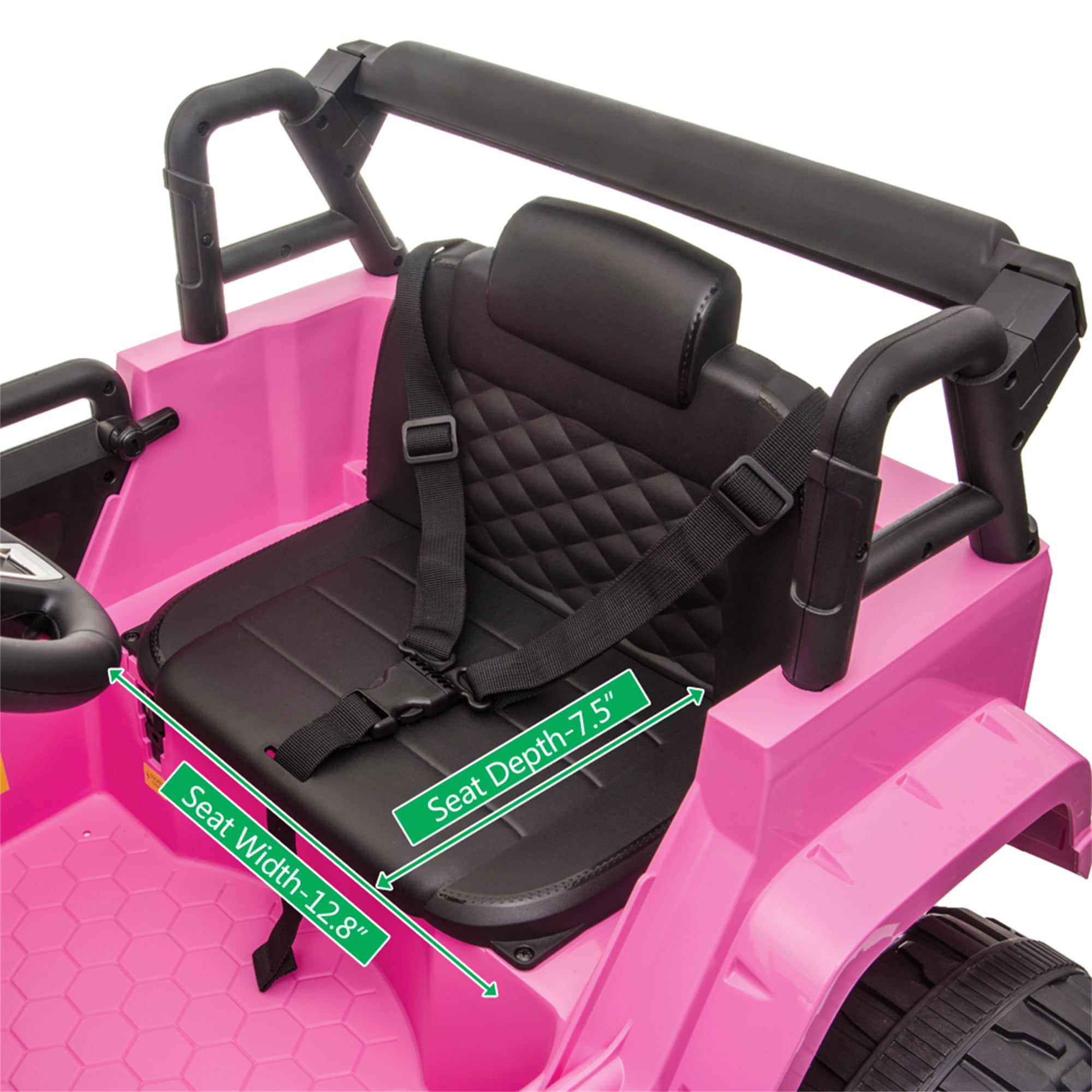 CIPACHO 12V Powered Dual Drive Ride On Car, Electric Kids Car with 2.4G Remote Control, MP3 Player, Radio, USB Port, Pink