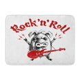 thumbnail image 1 of LADDKE Face Rock and Roll Lettering Cartoon Pig RGB Global Doormat Floor Rug Bath Mat 30x18 inch, 1 of 1