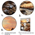 thumbnail image 3 of Designart "Pastoral Golden Hour Sunrise Scenery I" Landscape & Nature Floater Framed Wall Art Living Room, 3 of 7