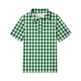thumbnail image 5 of CCRFTGI Polo Shirts for Kids Girls 10-12 Cute Plaid Shirt Polo Shirts School Uniform Athletic Tennis Lapel Button Collared Casual Short Sleeve Summer Tops Army Green 7-8 Years, 5 of 7