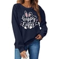 thumbnail image 2 of TAIAOJING 2024 Women's Fashion Easter Printed Sweatshirt Round Neck Long Sleeved Hoodie (1), 2 of 7
