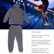 thumbnail image 2 of Chándal con cordón para hombre chándal versátil gris oscuro cómodo de poliéster para hombre para fitness, 2 of 7