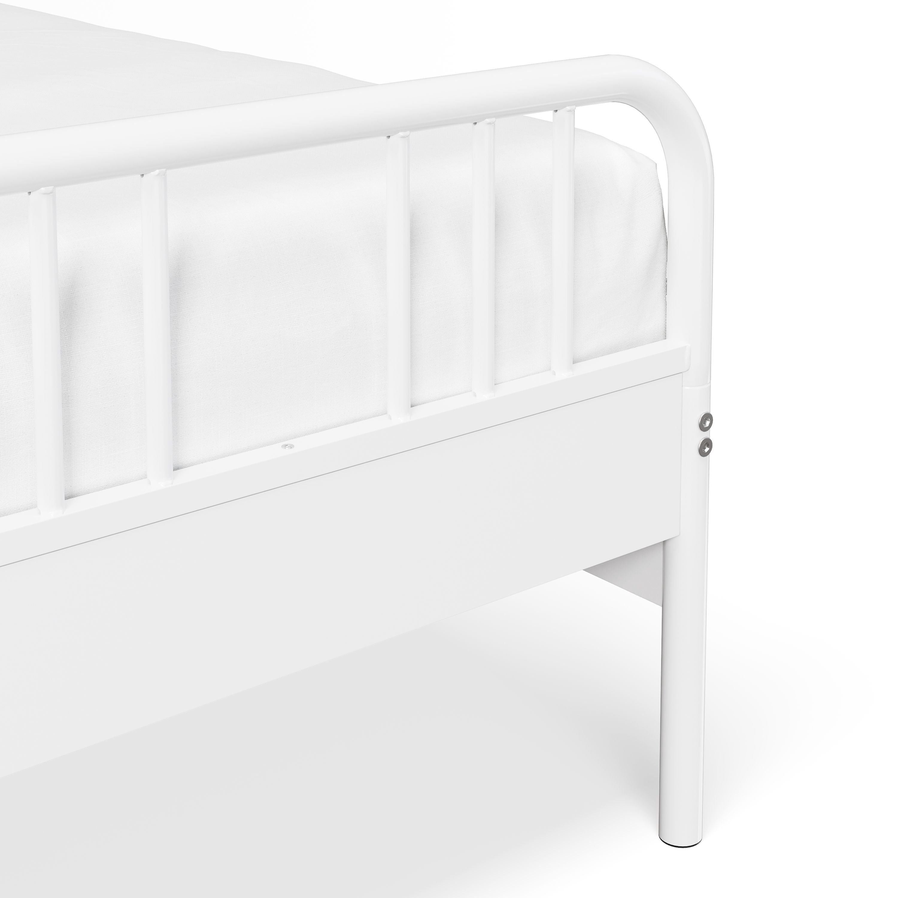 Mainstays Kids Twin Size Metal Platform Bed Frame, White