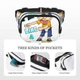 thumbnail image 3 of Lsque Sml Jeffy Pattern Square Double Layer Waist Bag, Durable Twill Fabric Waist Pack with Adjustable Belt,Outdoor Hiking, Running, Travel Waist Bag, 3 of 6