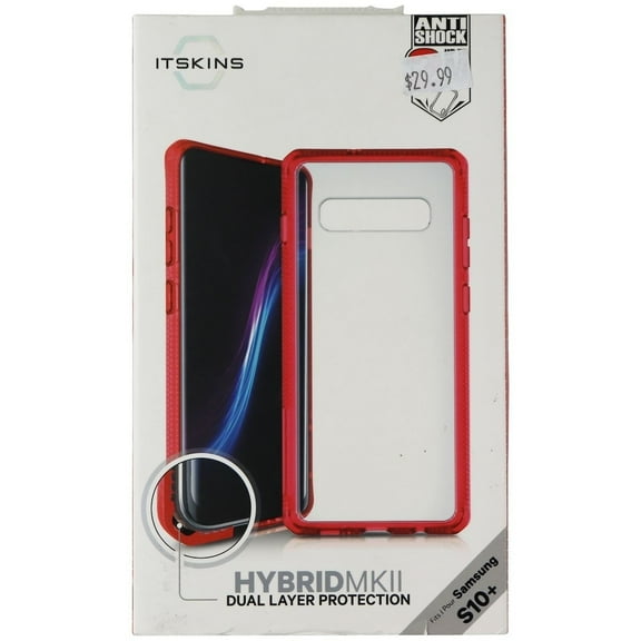 Itskins Hybrid MK11 Samsung Galaxy (S10 ) - Red/Transparent