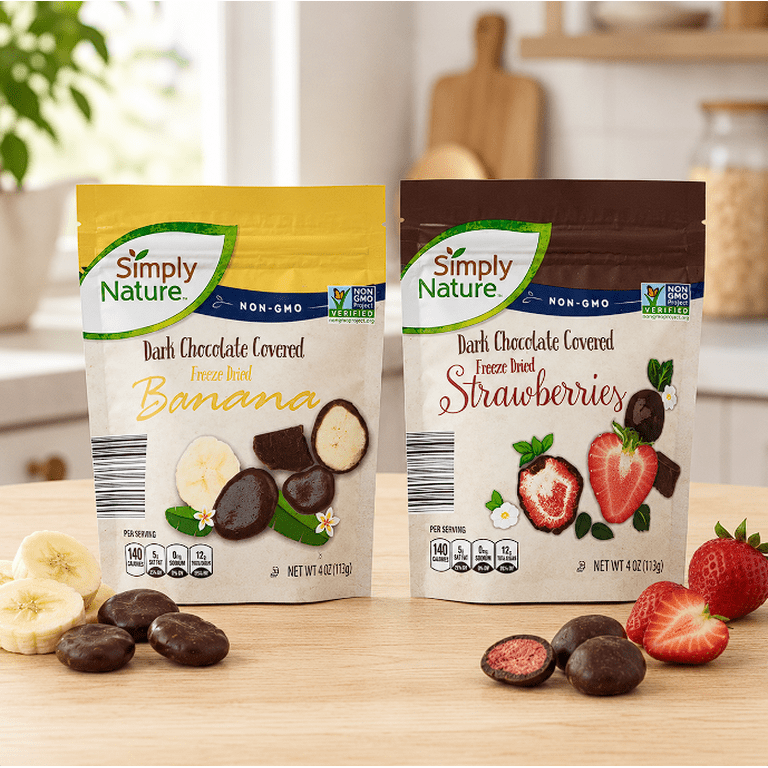 Simply Nature NON-GMO Dark Chocolate Freeze Dried Strawberries