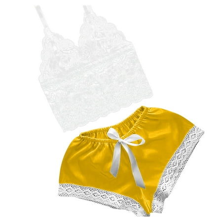 

Binmer Women Summer Pajama Suit Lace Pajamas Set