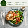 thumbnail image 6 of Greener Settings 300 Piece Compostable Disposable  Utensil Set - 100 Sets, 6 of 13