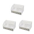 thumbnail image 1 of relayinert Makeup Organizer Open Wide Application Fluent Line Sundries Makeup Products Storage Box Desktop White 3Set, 1 of 6