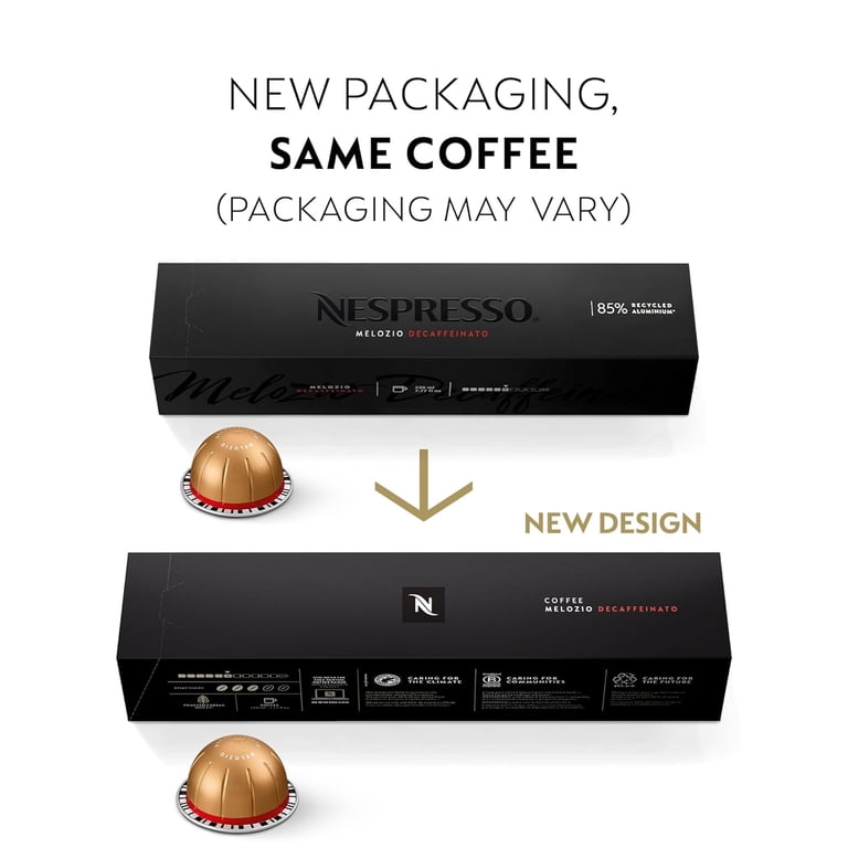 Nespresso Capsules Vertuo, Melozio Decaffeinato, Medium Roast