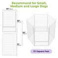 thumbnail image 2 of SunsGrove Dog Playpen with Wider Door, 50 inch 6 Panels Non Slip Play Dog Pen for Free and Safe, Heavy Duty Anti-Rust Pet Pen for Indoor, Courtyard, RV Camping for Large Dogs, White, 2 of 9