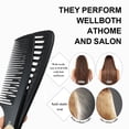 thumbnail image 3 of Juego de 3 peines de dientes anchos para desenredar el cabello, peine antiestático para cabello largo, liso y rizado, 3 of 6