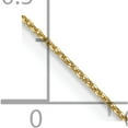 thumbnail image 2 of 14K Yellow Gold .6mm D/C Round Open Link Cable Chain (10 X 0.6) Made In South Africa pen136-10, 2 of 5
