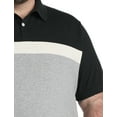 thumbnail image 2 of Colorblock Striped Polo Shirt Black 4XLT, 2 of 5