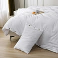 thumbnail image 2 of Button Closure Duvet Cover 3 Piece - 100% Egyptian Cotton - 400 Thread Count - Comforter Cover with the New Concept of Button Closure - White Solid, Super King Size., 2 of 5