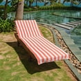 thumbnail image 6 of Arkwright California Cabana Chaise Lounge Covers - 100% Cotton Terry - 30 x 85 in. - (2 Pack) Coral, 6 of 7
