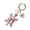 Pink, variant on Keychain Sparkling Rhinestones Turtle Shape Bag Ornament with Faux Pearls Decor Bags Keys Decoration