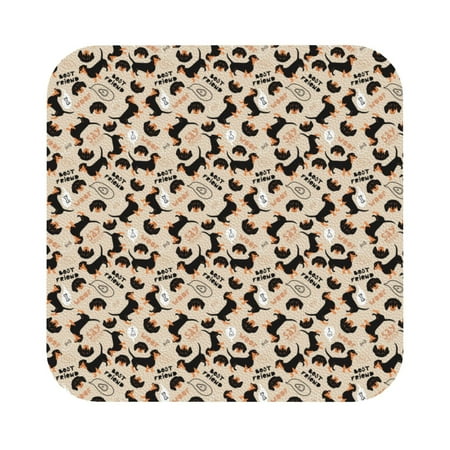 

Matuu Dachshund Dog Puppy for Cup Coasters Set of 6 Leather Coasters Desk Coasters for Office Measures 4” x 4” Square