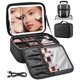 thumbnail image 1 of 14 Pulgadas Cosmetiquera para Maquillaje con Espejo para Maquillaje,Cosmetiquera con Espejo y Luz Led,3 Luces de Colores Ajuste T&aacute;ctil,Bolsa de Maquillaje Lupa de 1 2 3 Aumentos,6 Divisores, 1 of 8